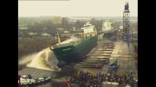 Launching  Tewaterlating Ms Bornholm [upl. by Artiek]