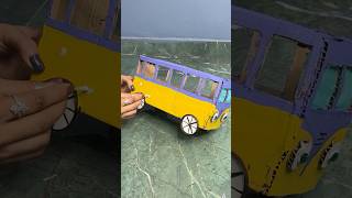 Miniature Bus Craft using Cardboard short reel viral youtubeshort diycrafts trending diy [upl. by Alric328]