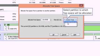 How to allocate free space between partitions in Wins 8 [upl. by Ninnette]