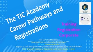 TIC Academy Career Paths and Professional Registrations [upl. by Eisej405]