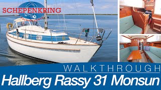 Hallberg Rassy 31 Monsun for sale  Yacht Walkthrough   Schepenkring Lelystad  4K [upl. by Ahsonek911]