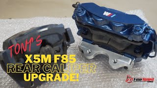 BMW X5M F85 REAR BRAKE CALIPER UPGRADE [upl. by Aloysia]