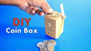 How to Make a Coin Box From Cardboard DIY at Home [upl. by Siclari]