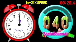 Speed 1e21x 60 zeptoseconds timer countdown alarm🔔 [upl. by Peony]