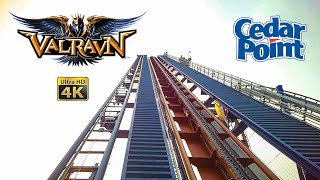 2022 Valravn Dive Roller Coaster On Ride Front Row 4k POV Cedar Point [upl. by Ranzini]