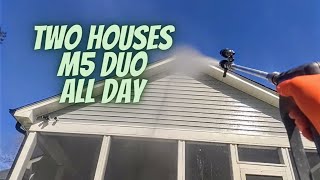 Pressure Washing 2 Houses  M5 Duo  Small Business [upl. by Friend859]