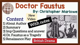 New VideoDr Faustus by Christopher MarloweSummary Analysis and Questions with Notes [upl. by Ahso]