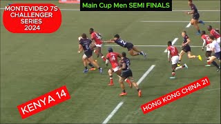 CUP SEMI FINALS KENYA VS HONG KONG CHINA MONTEVIDEO 7S CHALLENGER SERIES 2024  HSBC RUGBY SVNS [upl. by Elgar935]