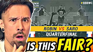 ROBIN vs SARO REACTION 5th Beatbox World Championship [upl. by Neraa]