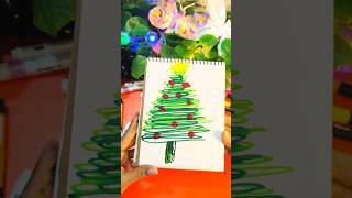 draw a christmas tree for next christmas peparetion  shorts youtubeshorts christmas [upl. by Pitchford66]