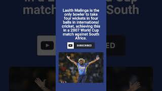 Lasith Malinga is the only bowler to take four wickets in four balls in international cricket [upl. by Anircam]