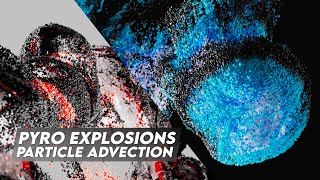 Colorful PYRO Explosions  Particle ADVECTION with Cinema 4D Particles [upl. by Armelda]