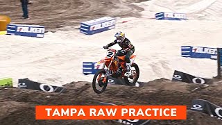 Tom Vialle about first Supercross Race  Webb Plessinger Lawrence Tampa RAW PRACTICE 2023 [upl. by Parcel936]