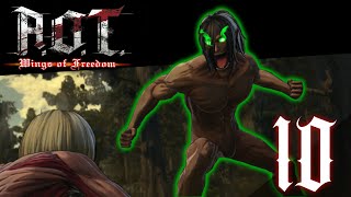 Attack on Titan Wings of Freedom  quotBerserk Titan vs Female Titanquot Walkthrough Part 10 [upl. by Llydnek]