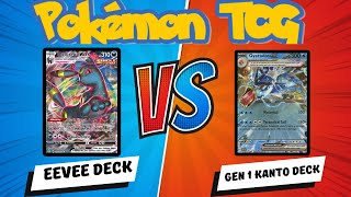 Can I Beat an Eevee Evolutions Deck with Gen 1 Kanto Pokemon [upl. by Dewitt]