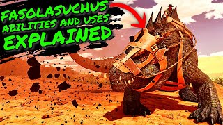 FASOLASUCHUS Abilities and Uses EXPLAINED Ark Survival Ascended Scorched Earth OVERPOWERED DINO [upl. by Disario]