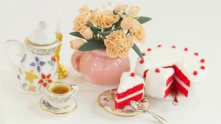 Miniature Dollhouse Red Velvet Cake [upl. by Longtin155]