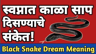 स्वप्नात काळा साप दिसण्याचे संकेत  Swapnat Kala Sap Disne  Black Snake Dream Meaning In Marathi [upl. by Eciralc804]