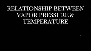 Relationship Between Vapor Pressure and Temperature [upl. by Trilbi303]