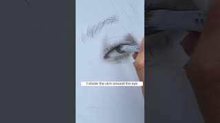 HyperRealistic Eye Drawing Tutorial  step by step drawing arttutorial [upl. by Brietta]