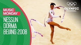 Almudena Cid Performs Rhythmic Gymnastics to Nessun Dorma at Beijing 2008  Music Monday [upl. by Refotsirc]