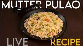 Cook Mutter Pulao with Me Live  Fast Tasty and Simple [upl. by Yhtrod]