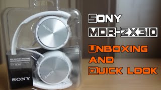 Sony MDRZX310 unboxing and quick look [upl. by Saeger213]