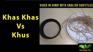 Khas khas Vs Khus  Poppy Seeds Vs Vetiver  ख़स ख़स Vs खस  Everyday Life 176 [upl. by Zetnod15]