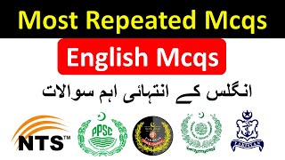 English Mcqs  Most Repeated For NTS GAT PTS CTS OTS  English Grammar [upl. by Ahlgren73]