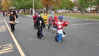 Optimus Prime Transforming Costume Halloween [upl. by Suhsoj]