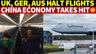 UK Germany Australia Philippines Halt China Flights Impacting Its Economy [upl. by Ymrej]