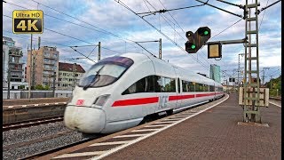 Frankfurt Main Süd  30 minutes 4K Ultra HD video of ICE IC RB freight and SBahn trains [upl. by Esilanna]