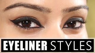 4 Different Eyeliner Tutorial  Eyeliner Styles  DIY Eyeliner Tutorial  Makeup Tutorial [upl. by Quince322]