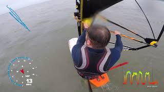 Learning to Foil VLOG 9 Naish Hover 142 Surf XL wing 90cm mast Naish Lift 57m sail [upl. by Dana]