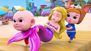 Mermaid Pregnant Song  Baby Police Rescue Pregnant Mermaid  Funny Kids Songs amp More Nursery Rhymes [upl. by Aihsik495]