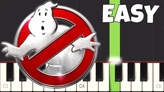 Ghostbusters Theme  EASY Piano Tutorial [upl. by Auqinehs]