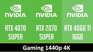 RTX 4070 SUPER vs RTX 2070 SUPER vs RTX 4060 TI 16GB [upl. by Nauht77]