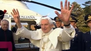 Pope Benedict XVIs Helicopter Ride to Castel Gandolfo [upl. by Adlitam]