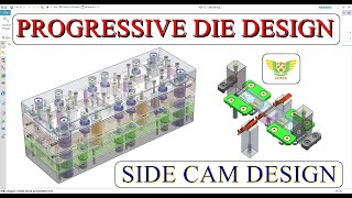 SIDE CAM DESIGN PRESS TOOL DESIGN 🔥 PRESS TOOL DESIGN TUTORIAL presstooldesign cimdesignsolution [upl. by Llennej]