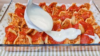 Conchiglioni ripieni al forno buonissimi  Pasta al forno  Ricetta facile e veloce [upl. by Nimzzaj]