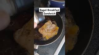 Bagel Breakfast Sandwich🥯🥓🍳 food foodcookingchannel cooking airfryer fypシ゚viral [upl. by Einafats]