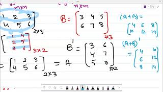 Matrices Linear Algebra  Transpose of a Matrices Symmetric and Skewsymmetric matrices  Part3 [upl. by Eojyllib]