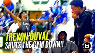 Trevon Duval SHUTS GYM DOWN vs Kyrie Irvings Old High School IMG vs St Patrick FULL Highlights [upl. by Bunder533]