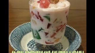 COCTEL DE FRUTAS Y GELATINA CON CREMA DELICIOSA [upl. by Immanuel743]