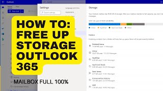 How to free up storage on Microsoft Outlook 365  Mailbox full easy solution [upl. by Netsirc]