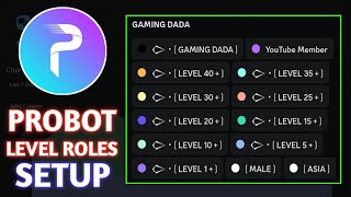 How to setup probot Level Roles Rank Roles on Discord EASY TUTORIAL for Mobile  PC Users [upl. by Beaufort]