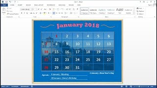 Microsoft word tutorial How to Make Your Own Calendar in MS Word 2013 [upl. by Darmit399]