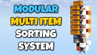 Minecraft TINY Modular Multi Item Sorting System [upl. by Mccartan]