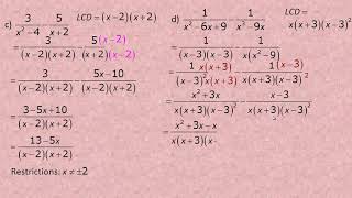 Adding and Subtracting Rational Expressions [upl. by Faubert304]