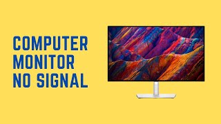 How To Fix Computer Monitor NO Signal With No Display [upl. by Ruperta598]